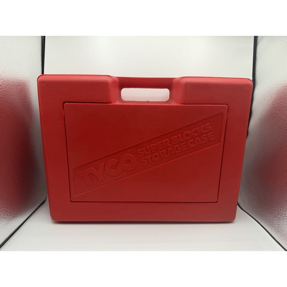 VTG 1980's Tyco Super Building Blocks Plastic Storage Case Red Empty Case Only